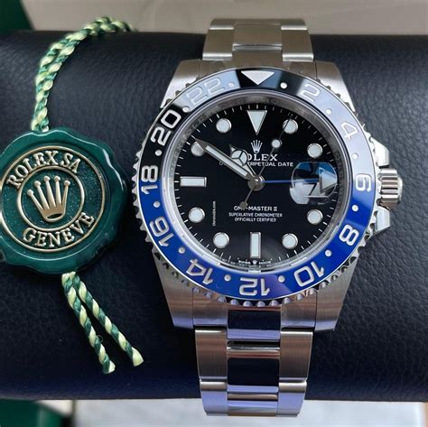 rolex gmt batman replica|used rolex batman for sale.